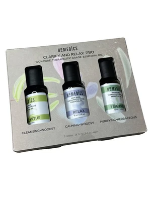 HOMEDICS CLARIFY & RELAX TRIO 100% PUROS ACEITES ESENCIALES GRADO TERAPÉUTICO NUEVOS Foto 1 de 2