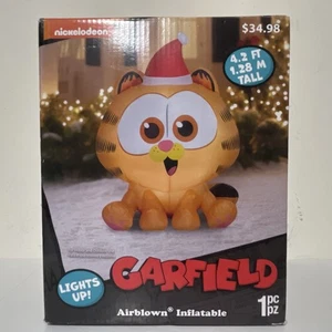 GARFIELD Navidad (Inflable Soplado por Aire, 4.2', Gemmy, 2024) - Imagen 1 de 13