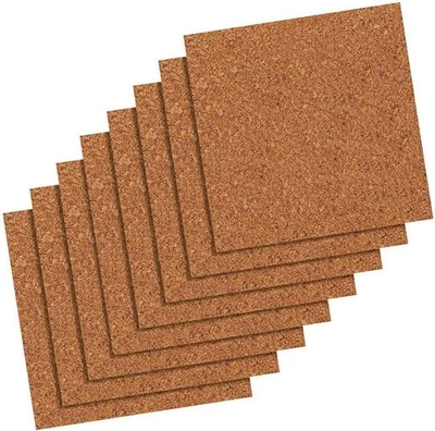 Cork Tiles, Bulletin Board Cork Panels 12" x 12" x 3/16", Natural, 8 Pack (108) - Image 1 of 4