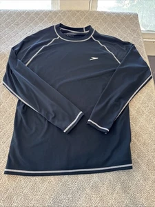 Camisa Speedo Para Hombres Poliéster Manga Larga Negra XL Atlética Correr Baloncesto - Imagen 1 de 15