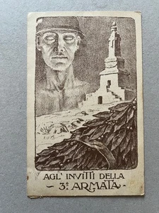 m) Cartolina militare 1GM WWI Agli Invitti della 3^ Armata da Monfalcone  - Picture 1 of 2