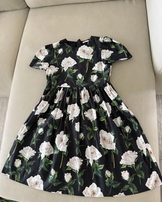 Vestido Dolce & Gabbana Niños Estampado Rosa Línea A Negro Talla 11-12 años  Foto 1 de 4