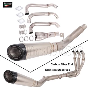 Full Exhaust Steel Link Pipe Slip For Triumph Street Triple 765 S/R/RS 2017-2024 - Picture 1 of 10
