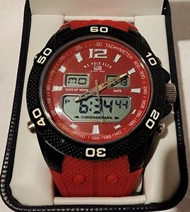 U.S. Polo Assn. Men's Watch, Red Dial Red Band Needs Battery!! - Picture 1 of 3