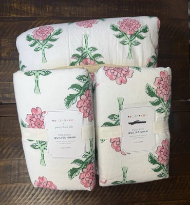 Pottery Barn Teen Roller Rabbit Rosebud  Quilt F/Q NWOT & 2 Std Sham Pink NWT - Image 1 of 4