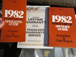 1982 FORD TRUCK ECONOLINE & CLUB WAGON OWNER'S MANUAL BOOKLET & MORE -BOX D - Picture 1 of 6