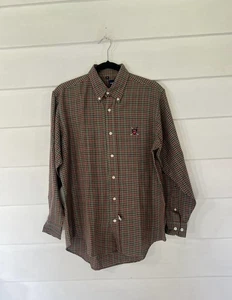 RALPH LAUREN Relaxed Multicolor Plaid Cotton Men Button-Down Shirt M Y970A READ* - Picture 1 of 17