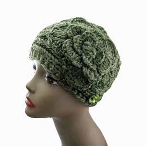 Handgestrickt Häkel STIRNBAND Ohrenwärmer Headwrap warm kuschelig bestickt mit Häkel - Bild 1 von 22