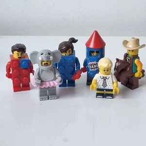 Lego Mini Figures Series 18 Bundle Elephant Costume Horse Rocket x6 - Picture 1 of 4
