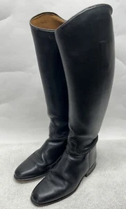 Königs Damen Größe 8? Schwarze Leder Reitstiefel Dressur Reitstiefel kniehoch - Bild 1 von 15