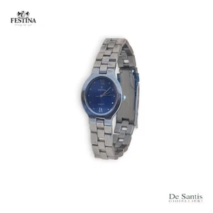 Damenuhr Festina F8934/3 Stahl - einzigartiges ovales Gehäuse - blaues Zifferblatt - Bild 1 von 4