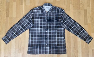 OFFICINE GÈNÈRALE Herren Hemd Schwarz Weiss Kariert feine Baumwolle Size L - Bild 1 von 9