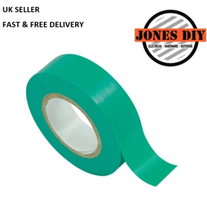 GREEN ELECTRICAL PVC TAPE INSULATION INSULATING TAPE LONG FLAME RETARDENT ROLLS - Picture 1 of 1