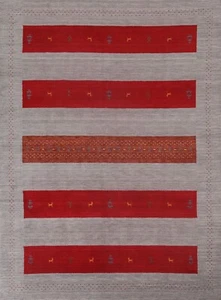 Little Character Animals Gabbeh Oriental Area Rug Hand-knotted Tribal Rug 8'x10' - Picture 1 of 12