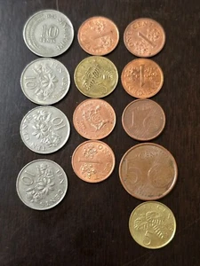 *THIRTEEN* Singaporean Coins - Great Details! - Picture 1 of 2