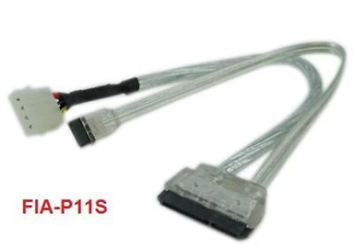 18" SATA-3 Combo Strom + Daten auf SATA + 4-Pin Molex Kabel - Bild 1 von 1