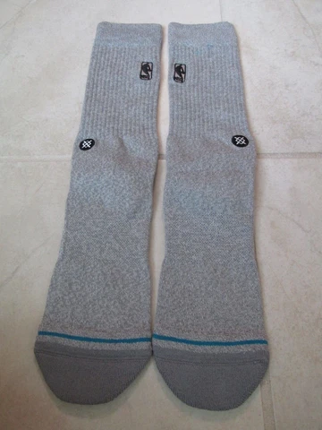 NEW STANCE NBA Logoman ST Crew Socks Men's L 9-13 Gray Heather Cover