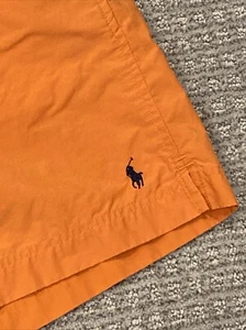Bañador Polo Ralph Lauren para hombre con logotipo XXL naranja cintura elástica cordón usado en excelente estado - Imagen 1 de 17