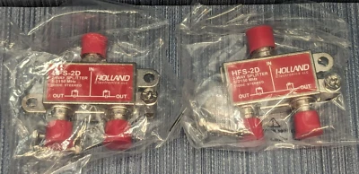 Lot of 2 x Holland (HFS2D) 2-Way Splitter (5-2050 Mhz) Diode Steered (HFS-2D) - Image 1 of 2