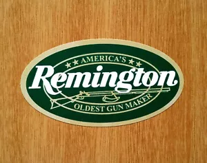 2 (TWO) REMINGTON RIFLE 3.5 X 1.75" THICK VINYL DECAL STICKERS & FREE USA FLAG - Picture 1 of 2