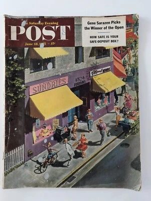 Vintage Saturday Evening Post Magazine June 1955  - Image 1 of 4