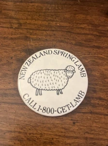 Vintage NEW ZEALAND SPRING LAMB Advertising pin button pinback 2” - Picture 1 of 2