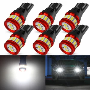6pcs LED Xenon White Error Free W5W 2825 Interior License Plate Light Bulbs - Picture 1 of 7