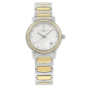 Charriol Parisii 0.40cttw Two Tone Steel MOP Quartz Ladies Watch P33SY2D.921.001 - Picture 1 of 11