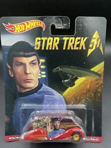 2016 Hot Wheels STAR TREK RED DECO DELIVERY Spock RRs 50TH ANNIVERSARY