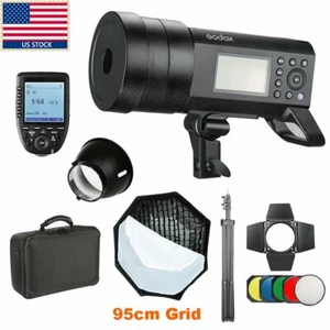 US Godox AD400Pro 400W 2.4G TTL HSS Outdoor Flash Light+95cm Softbox Kit Fr Sony - Picture 1 of 12