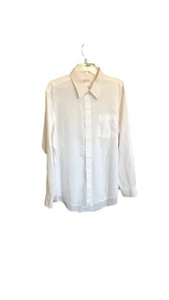 Hathaway Men’s White Striped Dress Shirt SZ 17 1/2 Formalwear Wedding Buttons - Picture 1 of 10