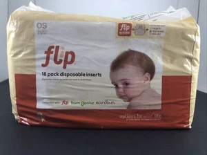 Flip One Size 8-35 Lbs 18 Disposable Inserts for Cloth Diapers Baby Toddler NEW - Picture 1 of 2