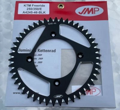 RK Alu Kettenrad 46 Z für KTM 250, 350 Freeride, E-Bike, #520, schwarz, 4245-46 - Bild 1 von 4