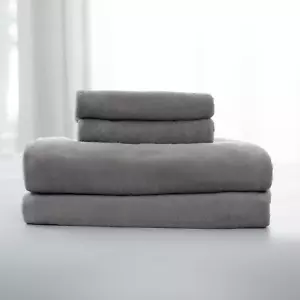 Twin Micro Fleece Sheets Set, 3-Piece Twin Size Bed Sheet Set, Plush Velvet Flee - Picture 1 of 7