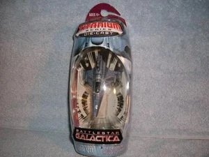 Colonial Viper Mark VII Battlestar Galactica Titanium Die-Cast 2006 Galoob Gray - Picture 1 of 1