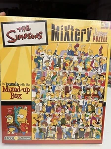 The Simpsons Mixtery 1026 Piece Jigsaw Puzzle 2004 Buffalo Games Sealed 27" X 20 - Picture 1 of 20