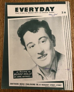 BUDDY HOLLY - Everyday. Australian sheet music - Bild 1 von 1