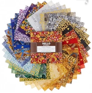 Hello My Name Is Gustav Klimt Robert Kaufman Fabrics Charm Pack 5” Square - Picture 1 of 2