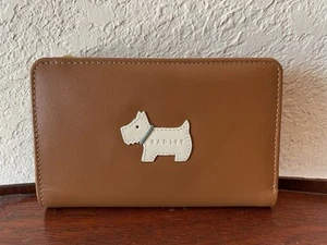 Cartera Radley London Cuero Marrón Cremallera Scottie Dog - Imagen 1 de 7