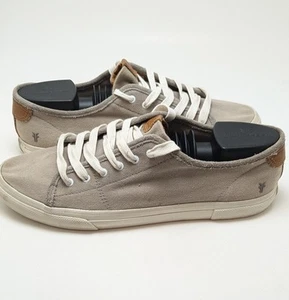 Womens Frye Gia Canvas Low Top Lace Up Gray Sneakers Shoes 3478100-GRY Size 11 - Picture 1 of 7