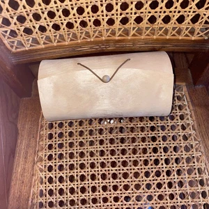 Dünne Holz Runde Zylinder Box mit Verschluss 7 3/4" lang - Bild 1 von 9