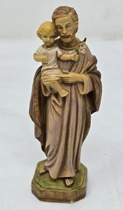 VINTAGE ST JOSEPH HOLDING CHRIST CHILD 6" FIGURINE MADE IN ITALY FONTANINI STYLE - Picture 1 of 8