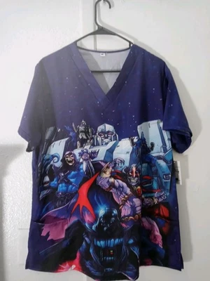 Top Médico Villains United Tooniforms Grande Para Hombre 2 Bolsillos Cuello en V. Foto 1 de 4