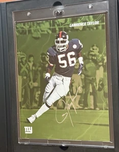 2024 Lawrence Taylor Fanatics Emanate Under Wraps grün signiert Auto 8x10/99! - Bild 1 von 5