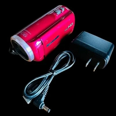 Panasonic HC-V550M Red Digital Video Camera Camcorder 50x Optical Zoom w/Battery - Image 1 of 4