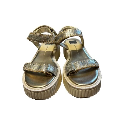 Dolce Vita NWOT Women's Debra Sandals Size 10 Silver Distressed Leather Casual - Image 1 of 4