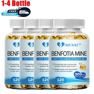 Benfotiamine Capsule 300mg Fat Soluble Thiamine Vit B1 NON-GMO Gluten Free Pills - Picture 1 of 11