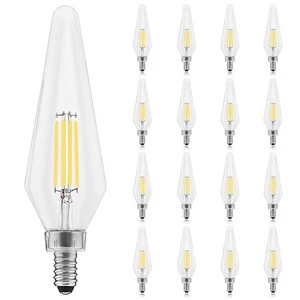 Luxrite E12 Candelabra LED Light Bulbs 60 Watt Equivalent, 5000K Bright... - Picture 1 of 7