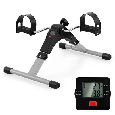 Under Desk Exercise Bike Pedal Exerciser w/ LCD Display for Legs & Arms Workout - Image 1 of 4