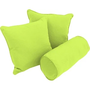 Blazing Needles Double-corded Solid Twill Throw Pillows with Inserts (Set of 3) - Picture 1 of 1
